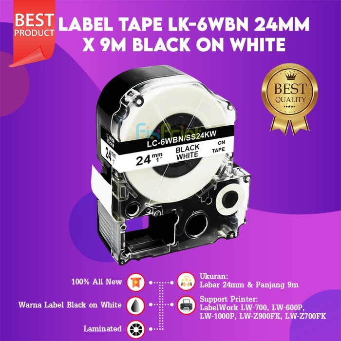 

Produk Viral Label Tape Laminated 12Mm 18Mm 24Mm 36Mm Lk4Wbn Lk5Wbn Lk6Wbn Lk7Wbn Packing Aman