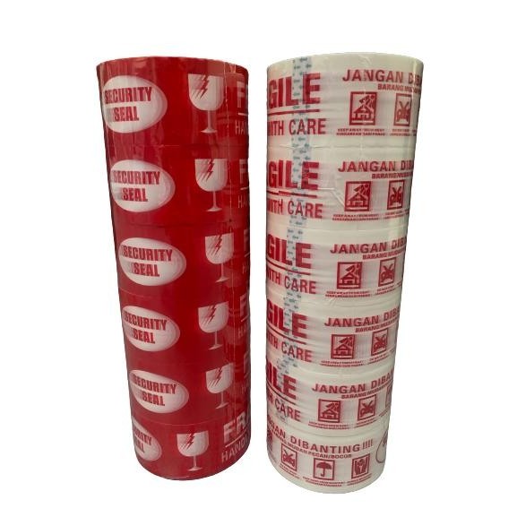 

Produk Viral Lakban Isolasi Fragile Putih & Merah 2" (48X50Yard) Seven Star Packing Aman