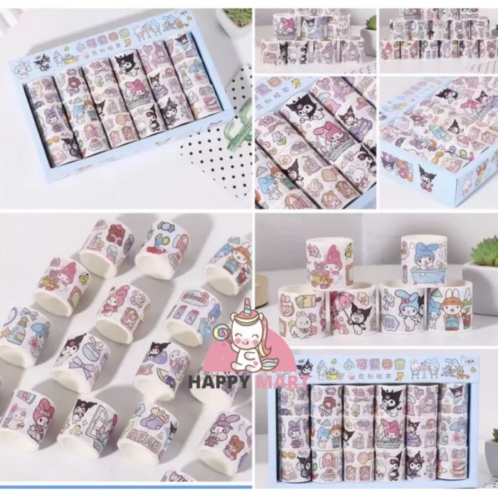 

Terbaru!! Washitape / Solatip Deco Motif Sanrio Kuromi X Melody Packing Aman