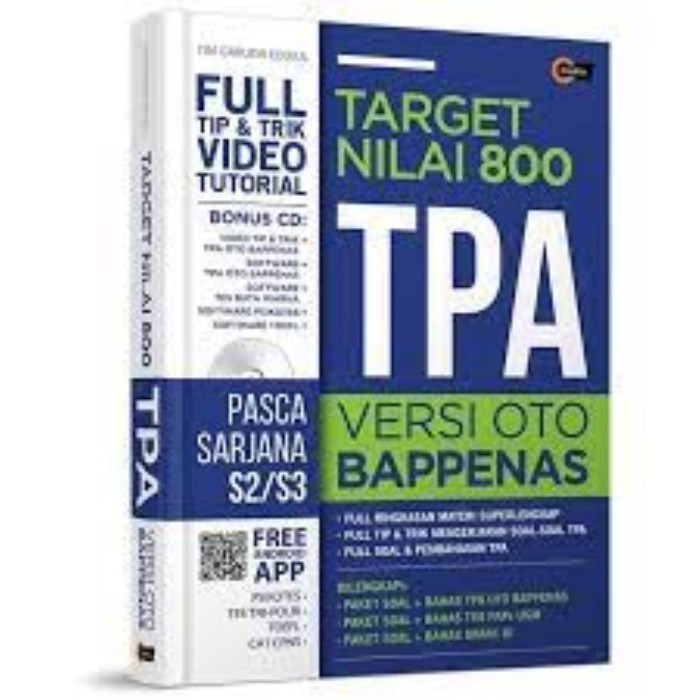

Terbaru Buku Target Nilai 800 Tpa Versi Oto Bappenas+Cd Terlaris