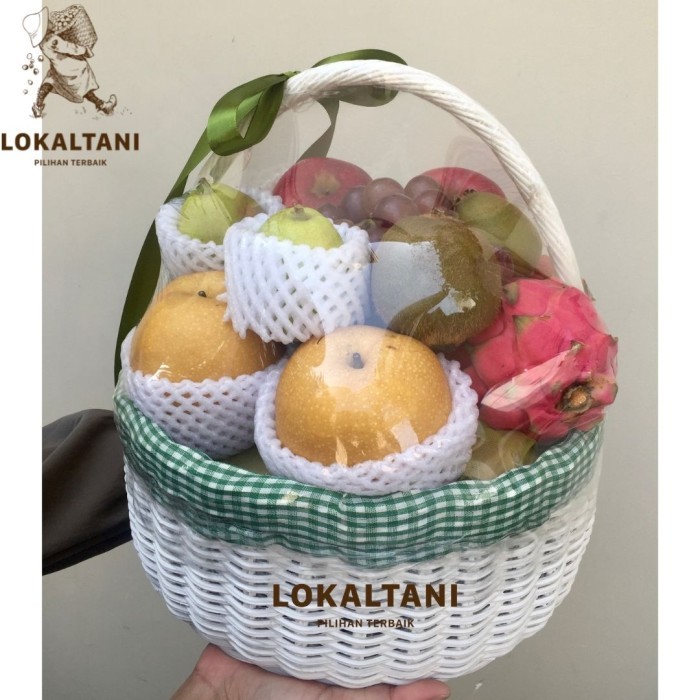 

BIG PARCEL BUAH/ HAMPERS BUAH KERANJANG ROTAN PREMIUM/PARCEL BUAH