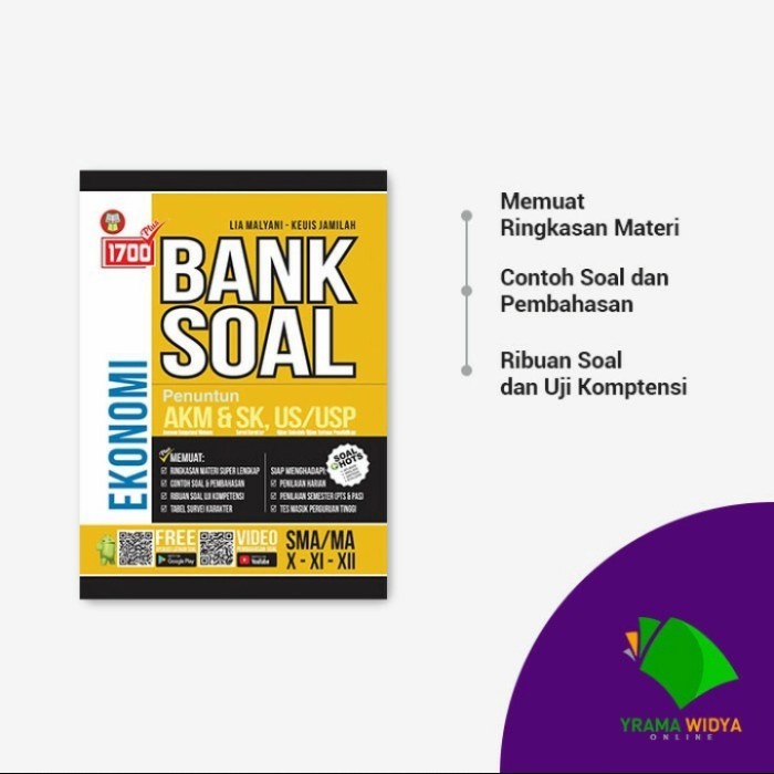 

Terbaru Buku 1700 Plus Bank Soal Ekonomi Sma/Ma Akm Us Yrama Widya Promo