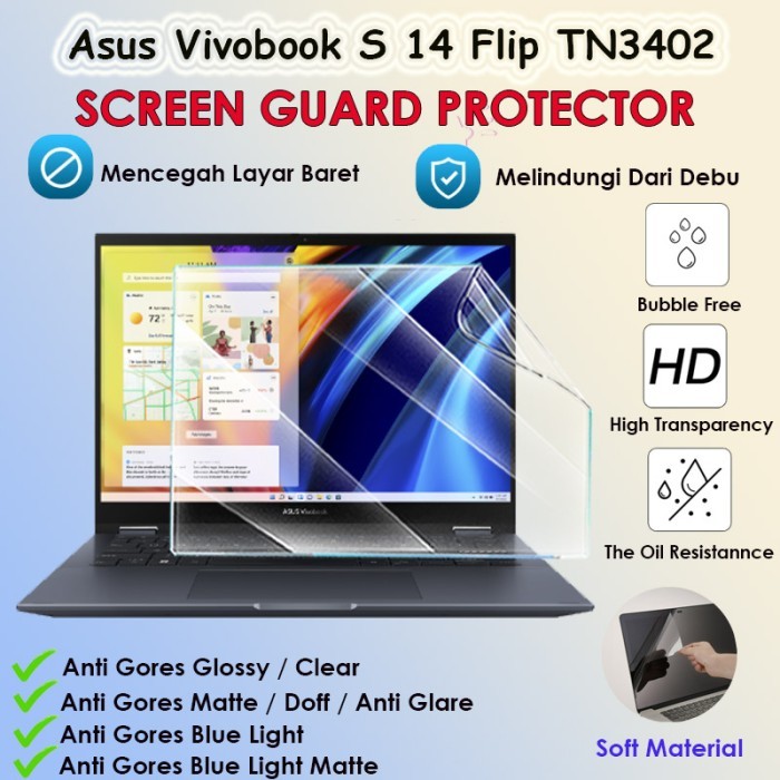 Sale Asus Vivobook S 14 Flip Tn3402 Screen Guard Protector Antigores Laptop