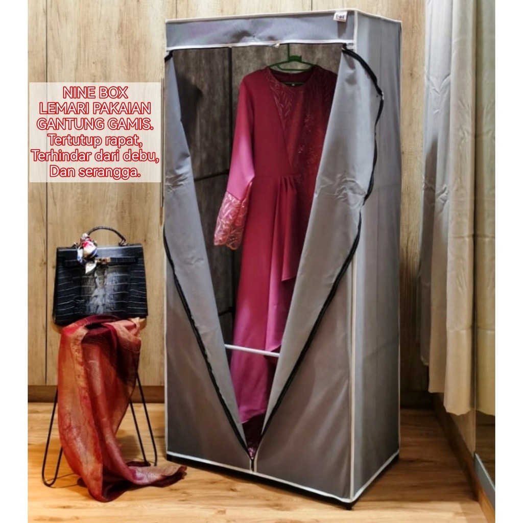 NINE BOX RAK PAKAIAN GANTUNG GAMIS / RAK GAMIS / LEMARI GAMIS / LEMARI GANTUNG GAMIS / LEMARI