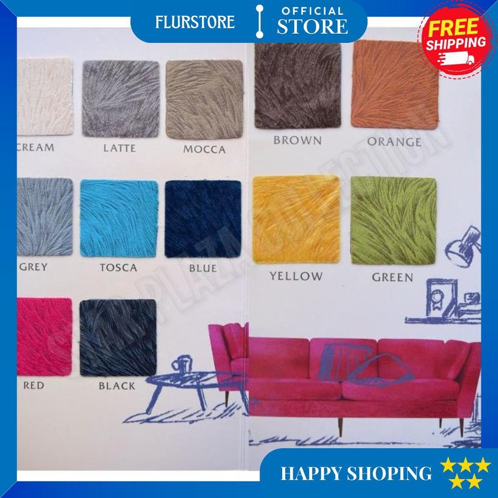 Bahan Kain Bludru / Velvet / Beludru Kilap Emboss - Bella (Sofa, Jok, Kursi, Peci, Songkak, Stool, S