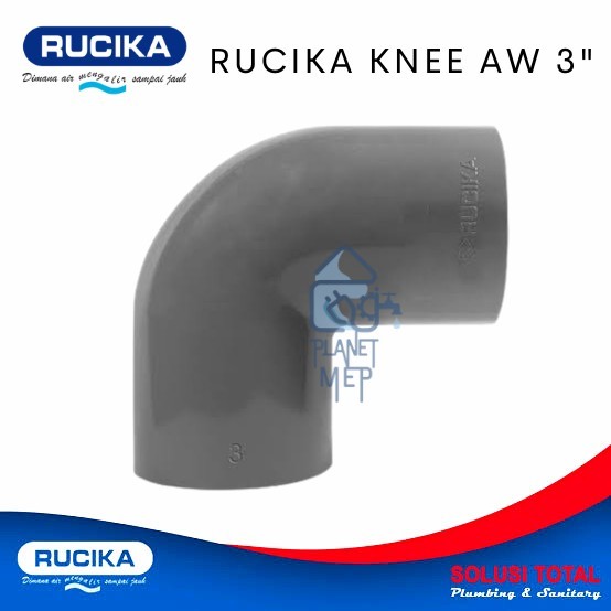 Rucika Knee Aw 3" Pvc / Elbow Pvc 3 Inch