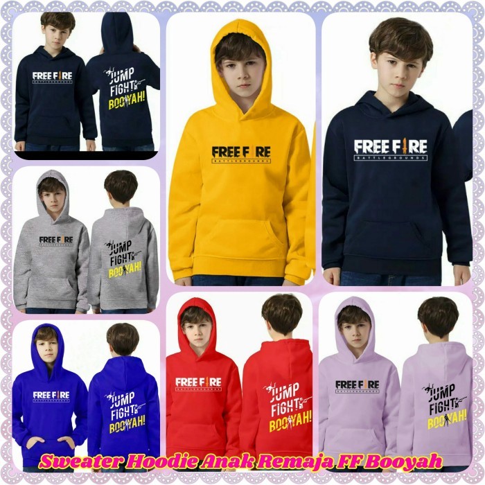 Sweater Hoodie Anak Remaja FF Booyah
