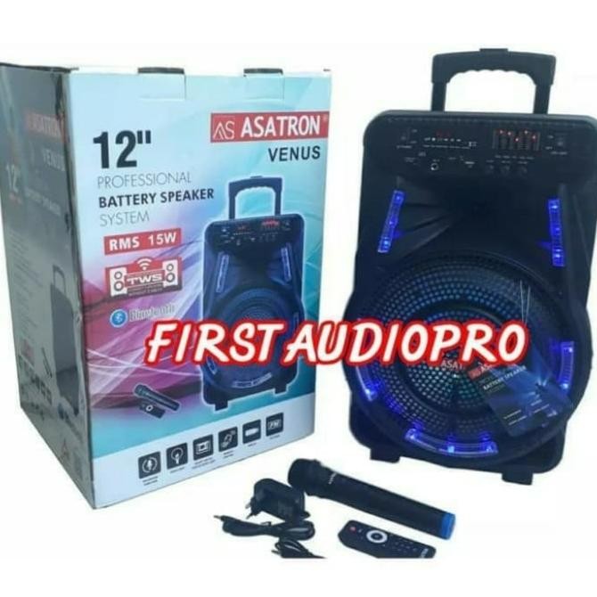 Speaker Portable Wireless Meeting Asatron HT-8879U UKM ( 12 inch ) Terlaris