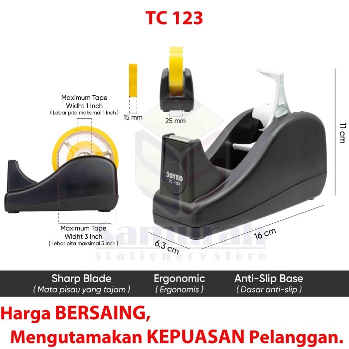 Tape Dispenser Joyko TD 103 / Tempat Isolasi TD-103 / Pemotong Solatip