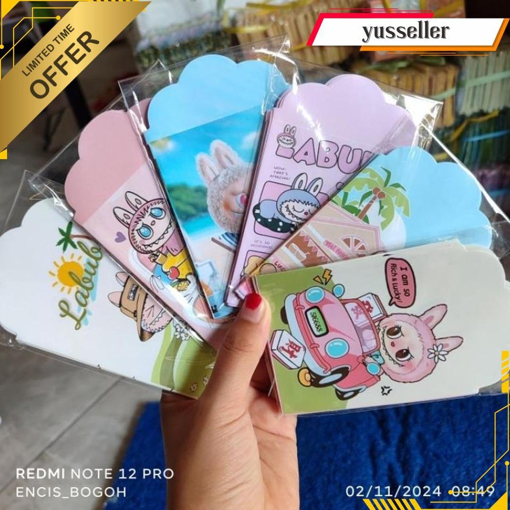 

Isi 10 Amplop Labubu Kuromi Sanrio Medium Siap Pakai Original Produk