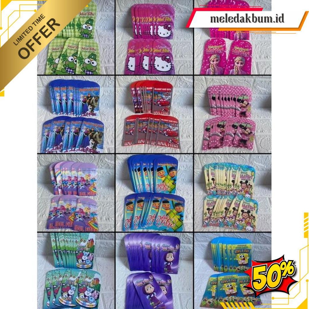 

Amplop Masjid /Ampau Isi 100 Lembar Lebaran Karakter Uk 11X7Cm Termurah Banget