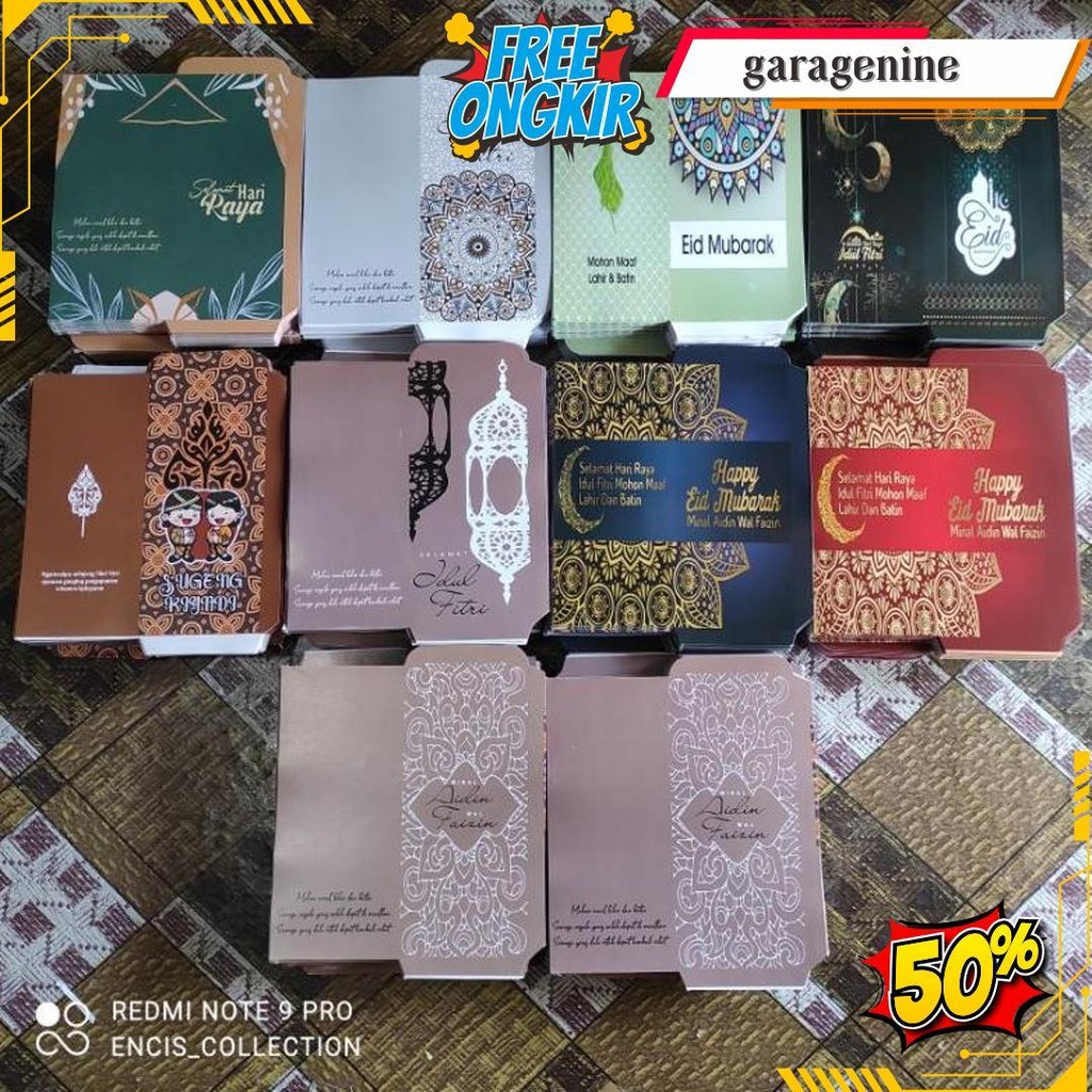 

[100 Lembar ]Amplop Lebaran Jumbo/ Panjang Uk 7*18 Gratis Ongkir