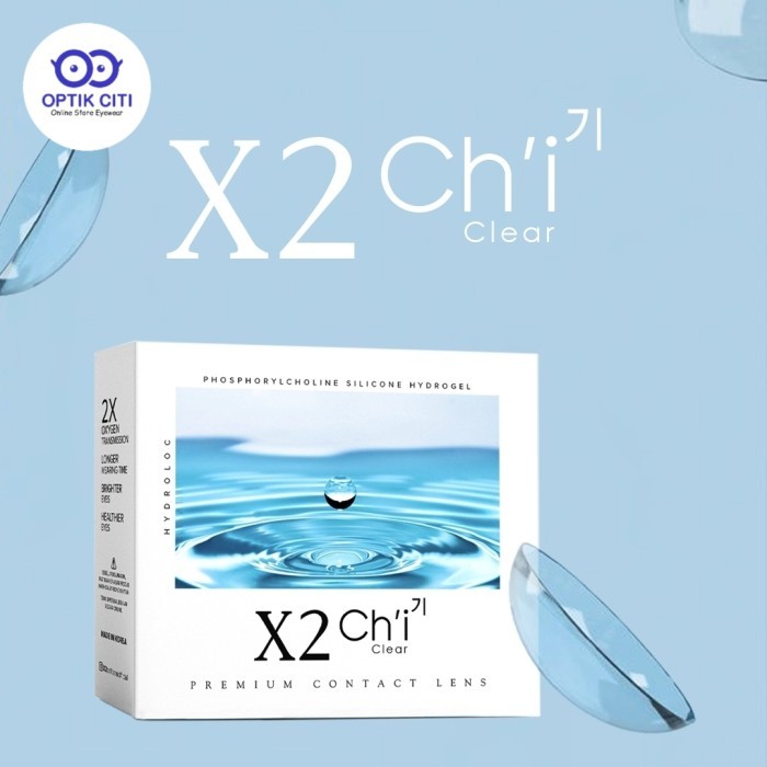 Softlens X2 Chi Clear Original Lensa Kontak Minus Bening Bulanan