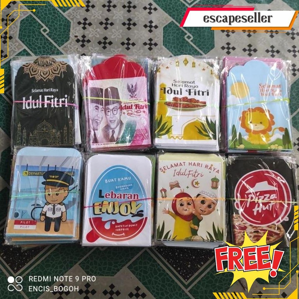 

1 Gendel Amplop Lebaran Uk Medium [10 Pack/100 Pcs] Termurah Banget