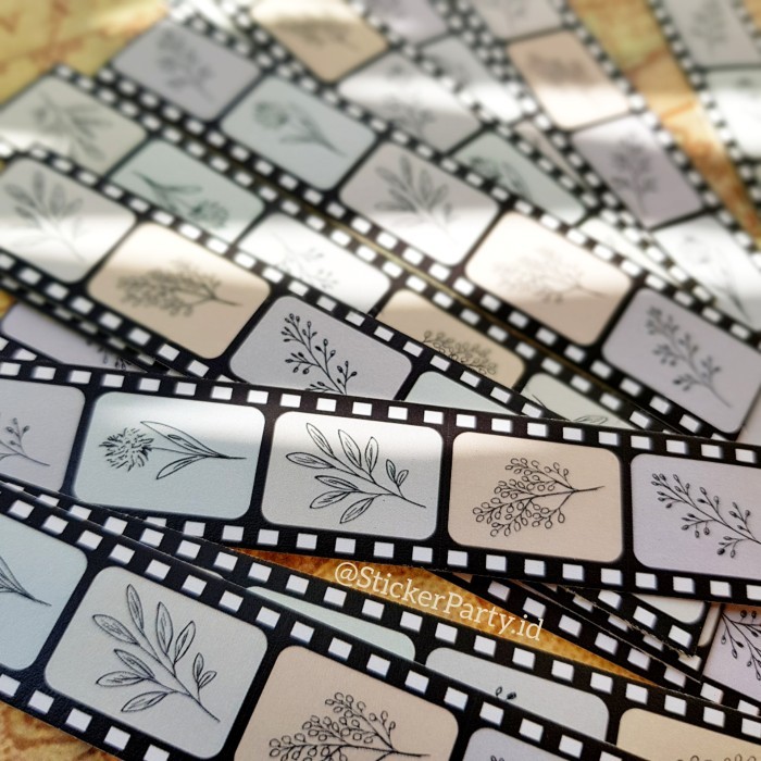 

>>>>>] Stiker Film Strip Floral Bunga Vintage Aesthetic StickerParty 10pcs