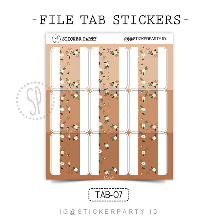 

------] [StickerParty] Stiker Label Pembatas Buku DIY Index File Tab Shabby