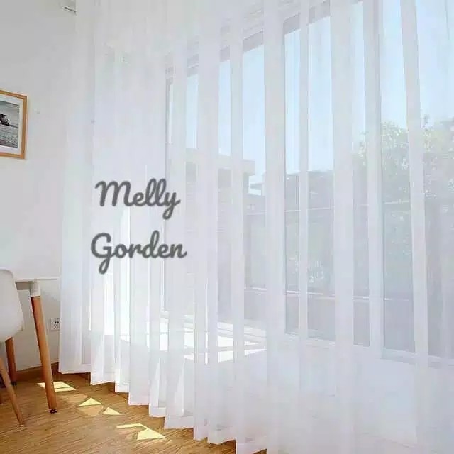 Gorden Vitrase Polos 150 X 300 Cm Tinggi 3 Meter Polos Minimalis