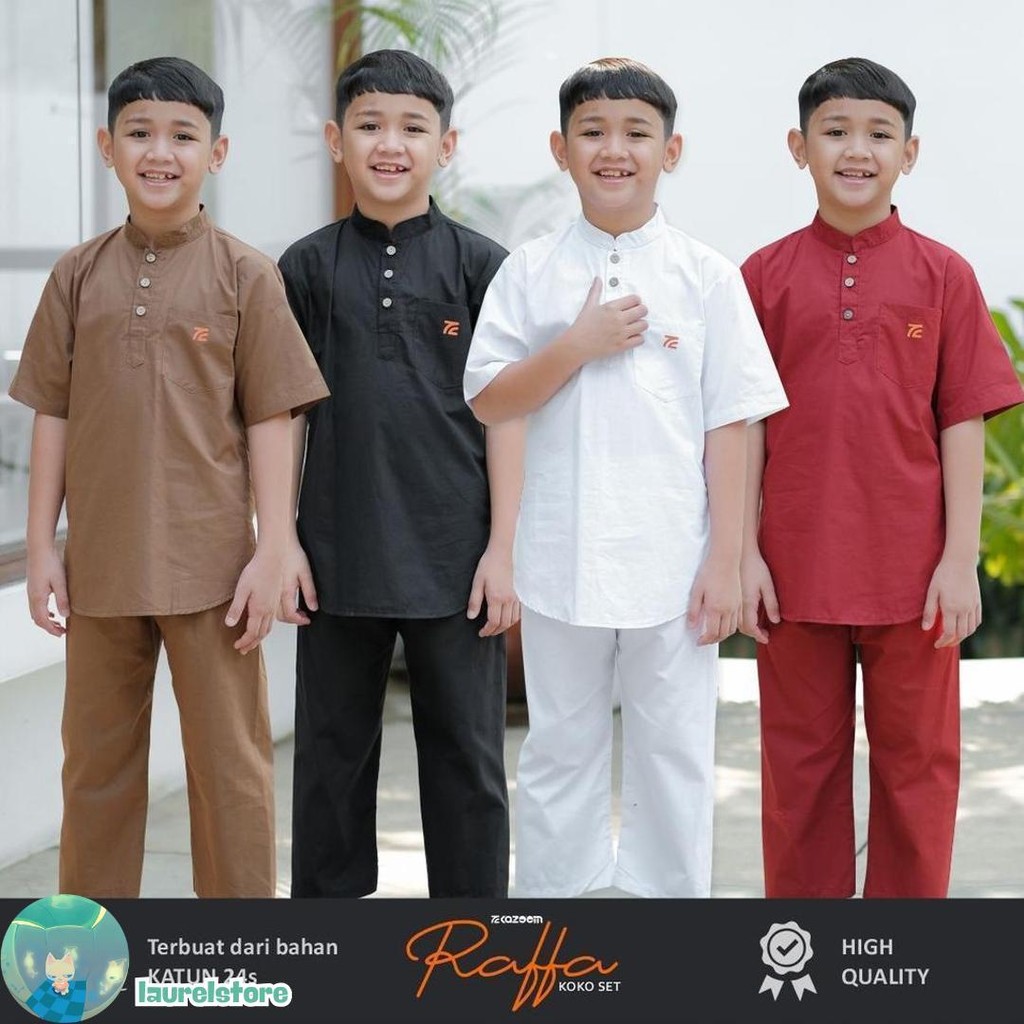 Setelan Koko Anak  /  Baju Koko Anak Setelan / Baju Stelan Koko Anak Laki Laki 2- 12 Tahun Premium P