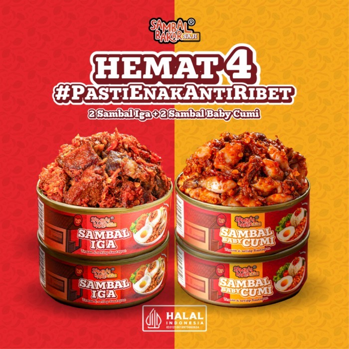 

TERLARIS HEMAT 4 - SAMBAL BAKAR SAJI - SAMBAL BAKAR INDONESIA MURAH!!! MURAH