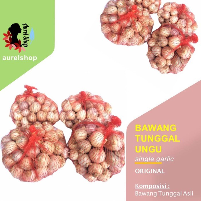 

TERLARIS BAWANG PUTIH TUNGGAL VARIAN KULIT UNGU 250G, 500G, 1 KG MURAH!!! MURAH