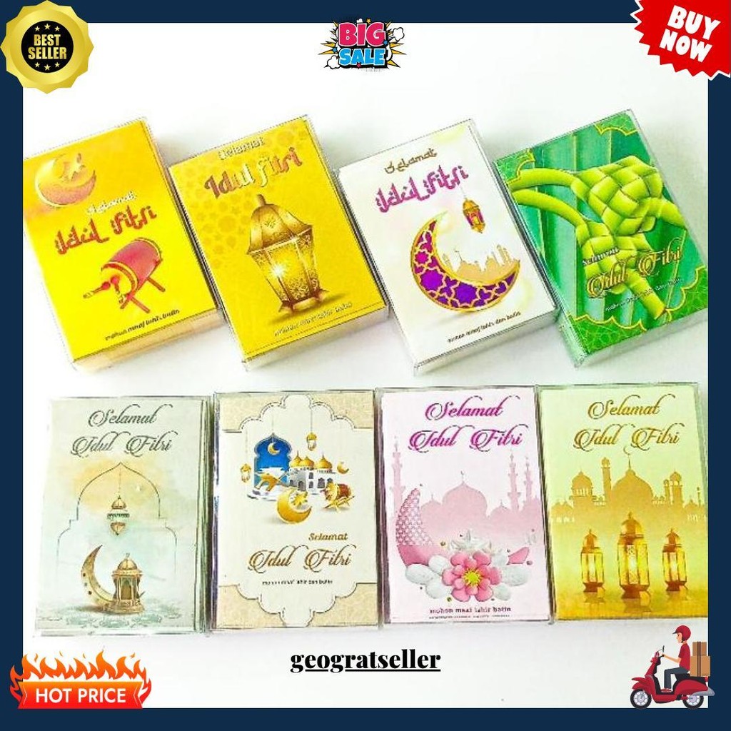 

Claiydream Amplop Idul Fitri Karakter / Amplop Lebaran Idul Fitri / Angpao Karakter Ukuran Besar 1Pack Isi 50Pcs Cod