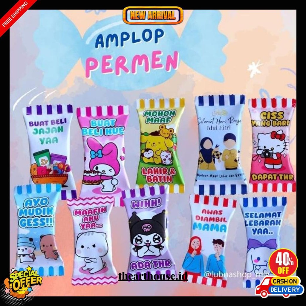 

Lubnashop Mlg Amplop Permen Lebaran 1 Pak Isi 10 Pcs Unik Motif Kuromi Grosir Termurah Banget