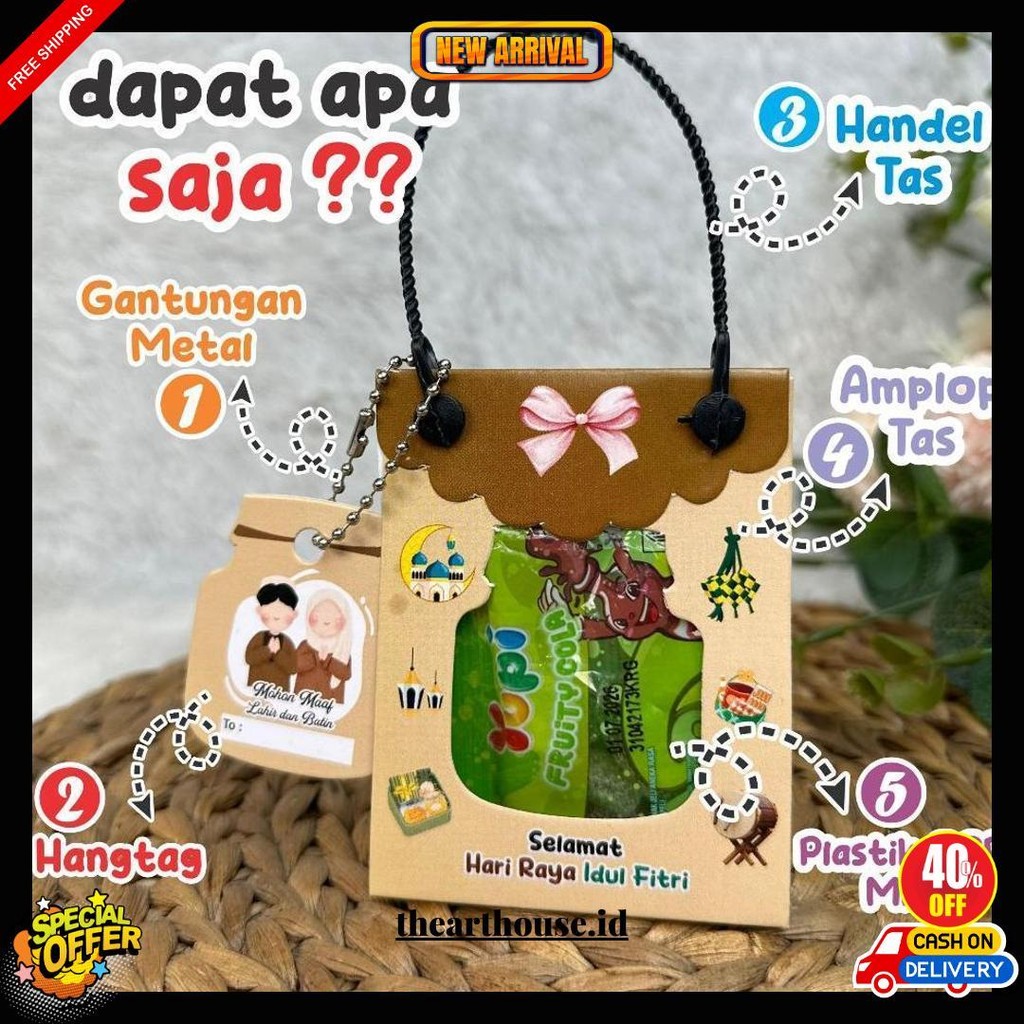 

8 Pcs Parcel Mini Amplop Lebaran Model Tas Original Produk