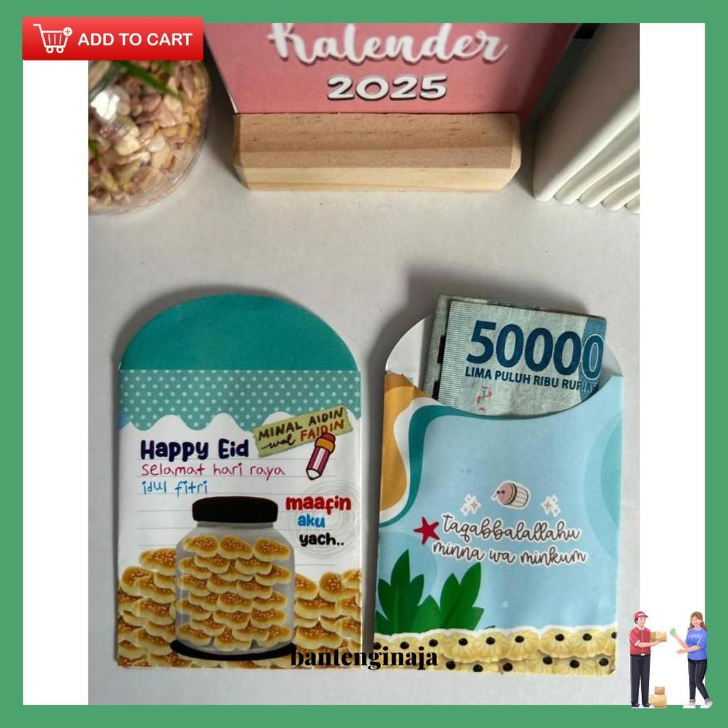 

10 Pcs Amplop Lebaran Idul Fitri Medium Motif Cookies Toples Aestetik 20255 Bisa Cod