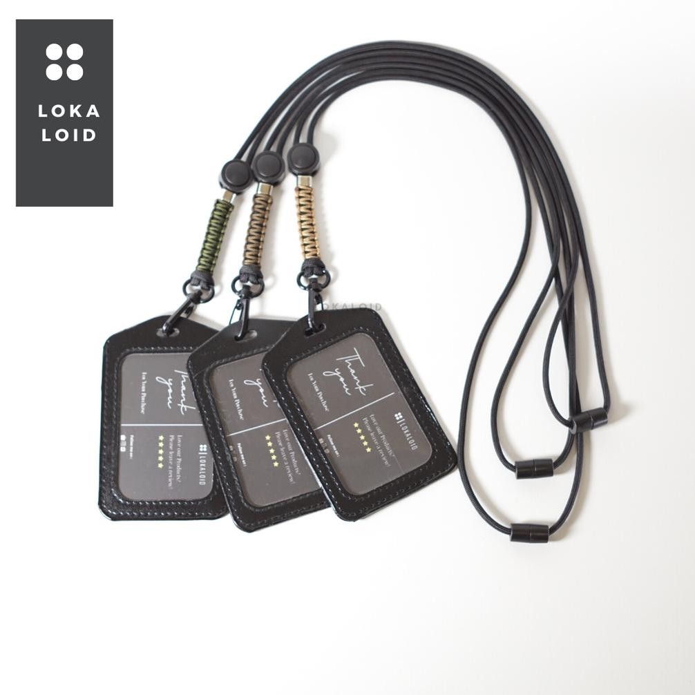 

SPECIAL Lokaloid Lanyard ID Gantungan Tali Premium Paracord Holder ID Nametag Kulit Panjang Tali 50cm gq-68