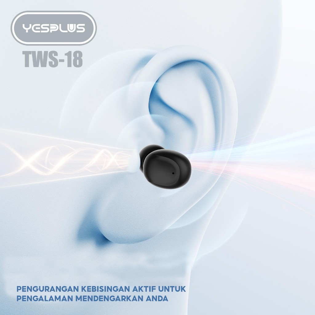 Headset Bluetooth YESPLUS TWS-18 Wireless Earphone Airbuds Unggulan Berbagai Warna