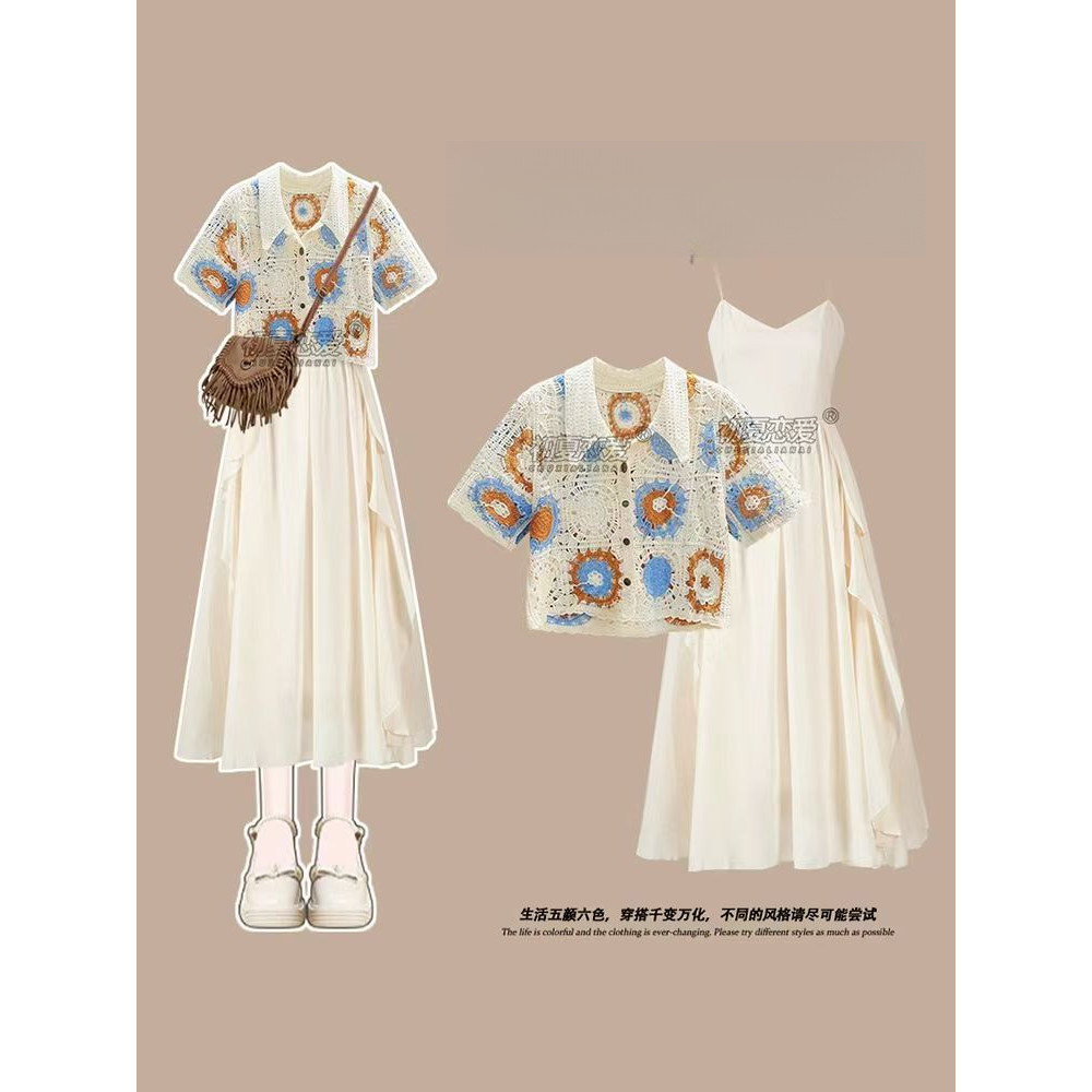 Ethnic Style Bohemian Dress Beach Strap Long Dress