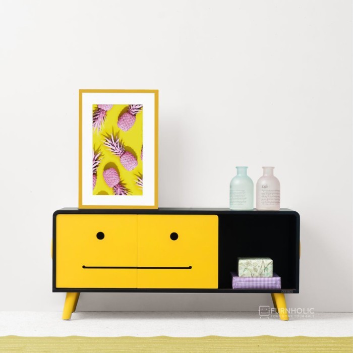 Ifurnholic Macaron Tv Cabinet Rak Tv Minimalis Meja Tv Kayu