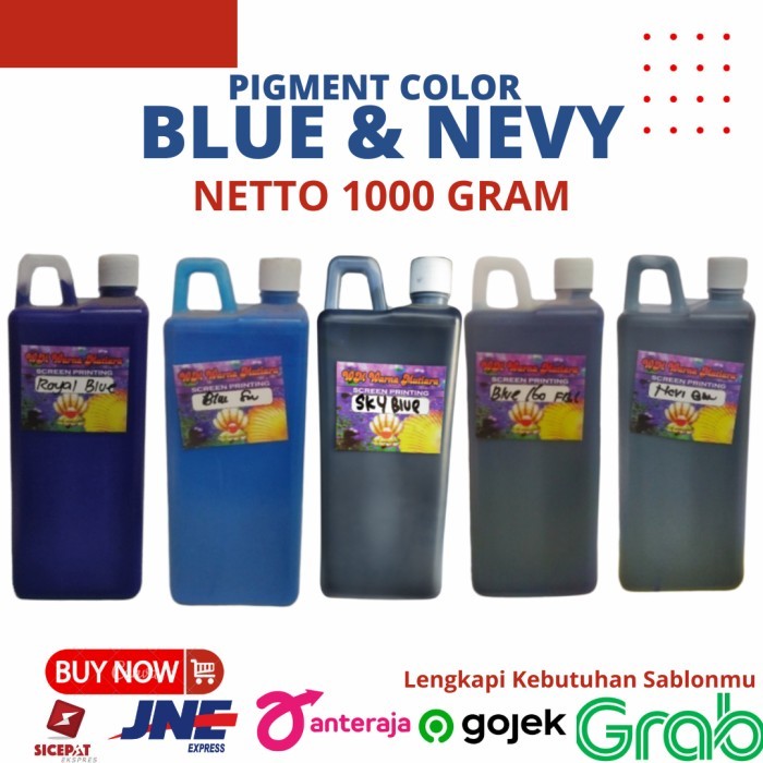 

HOT SALE! Biang Warna Sablon Kain/Baju Pigmen Blue 1Kg