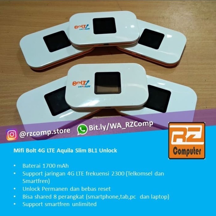 Promo Modem Wifi Mifi Bolt 4G Lte Aquila Ultralite Slim Bl1 Unlock