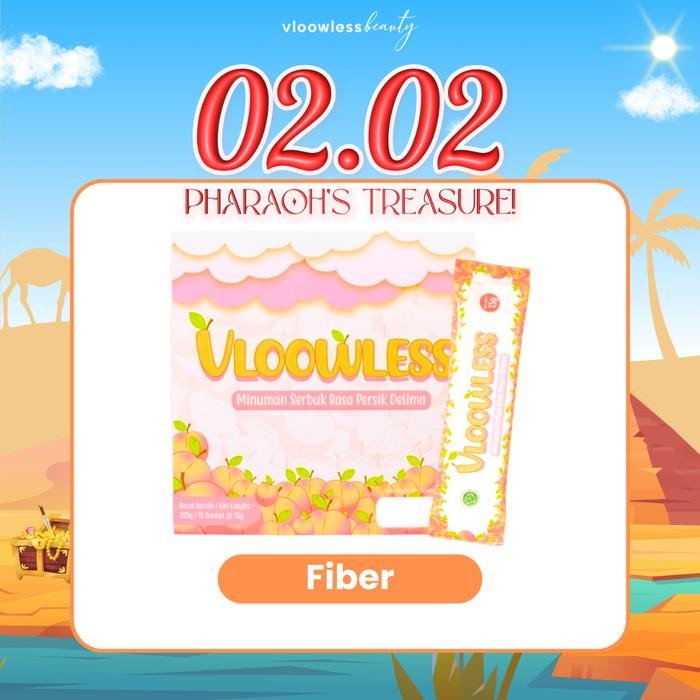 Vloowless Beauty Minuman Serbuk Rasa Persik Delima Isi 15 Sachet