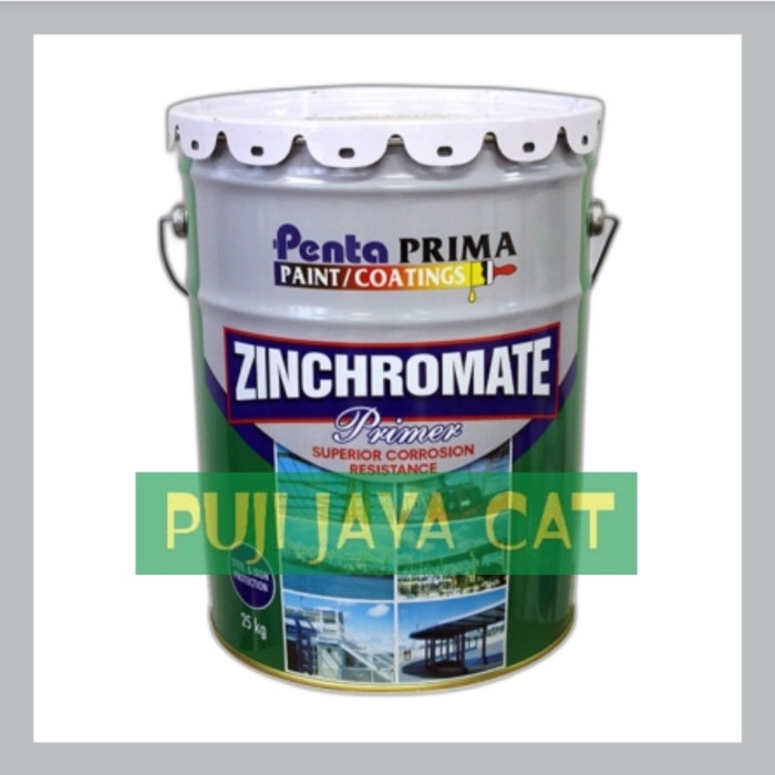 ZINCHROMATE 25KG BLACK HITAM PENTA CAT DASAR ANTI KARAT BESI DAN KAYU