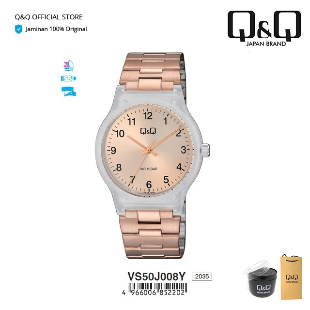 Q&Q Qnq Qq Original Jam Tangan Wanita Analog - Vs50 Vs50J Water Resist