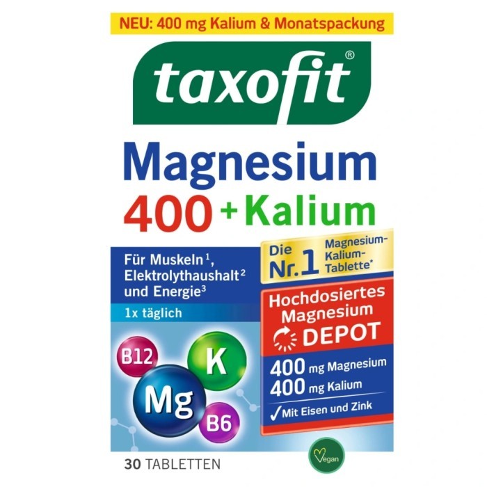 TERBARU TAXOFIT MAGNESIUM 400+KALIUM 30 TABLET