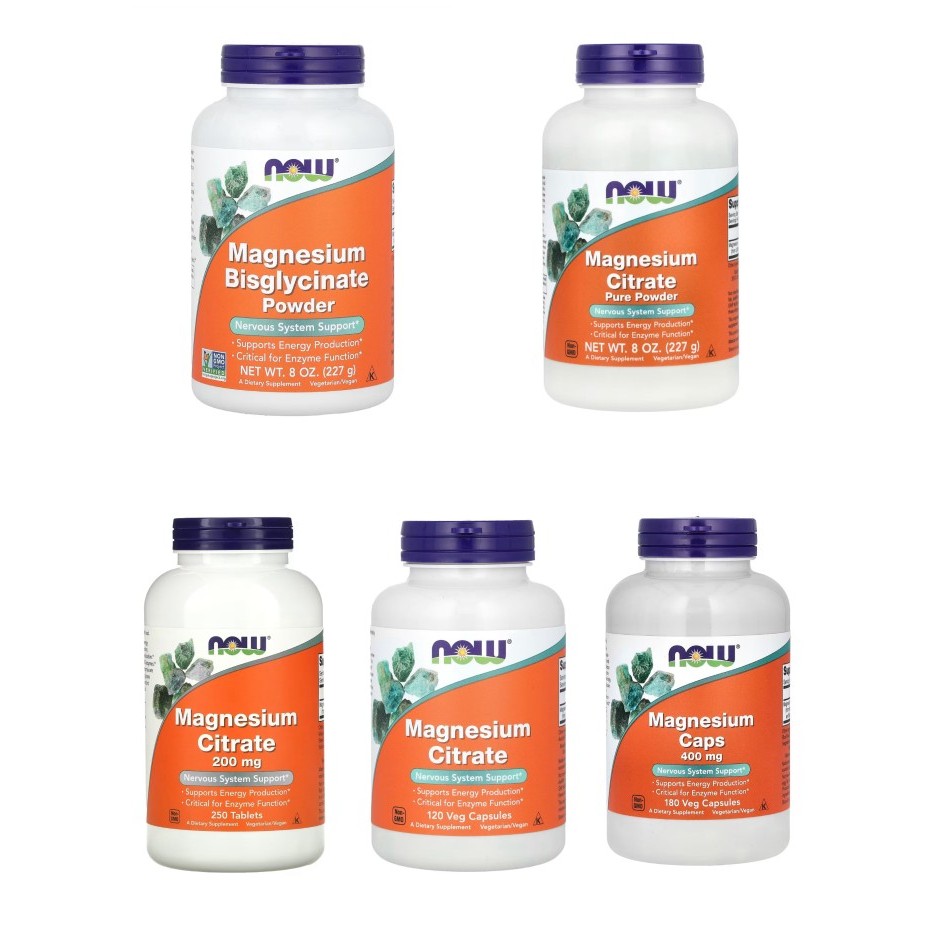 NOW FOODS MAGNESIUM CITRATE / MAGNESIUM BISGLYCINATE