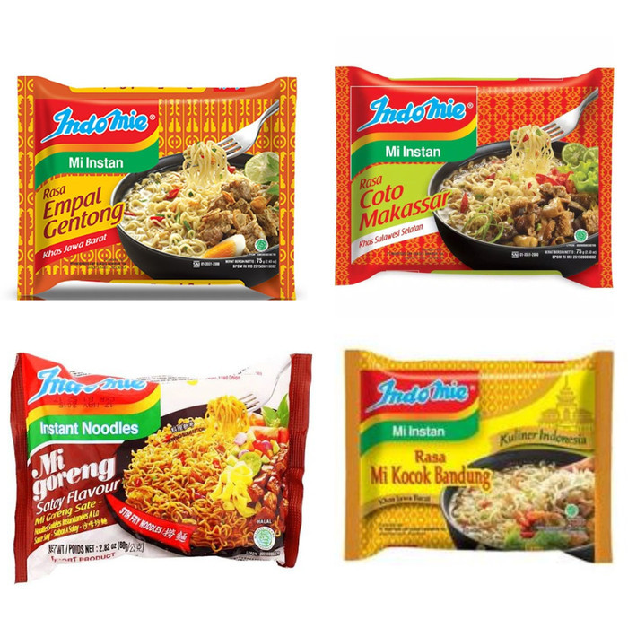 

Indomie Mie Kocok Bandung / Coto Makassar / Empal Gentong / Sate Ayam