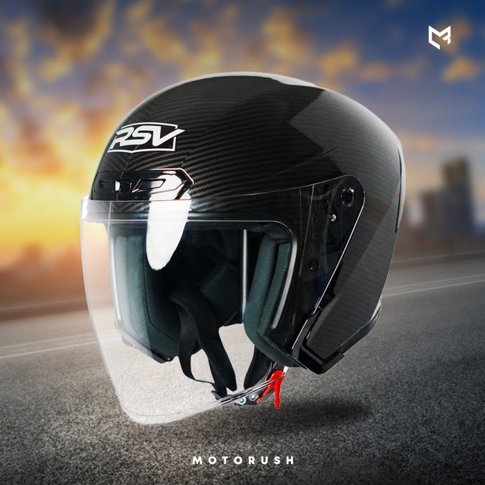 RSV HELMET NEW WINDTAIL CARBON GRAPHIC HELM RSV NEW WINDTAIL