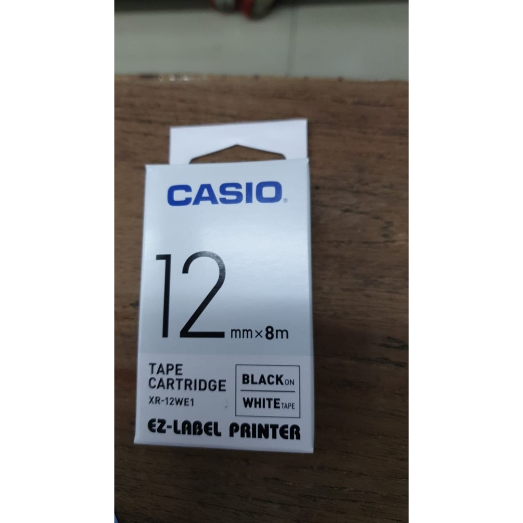 

TERLARIS! EZ-Label Printer Casio 12mm Black ink white XR-12WE1