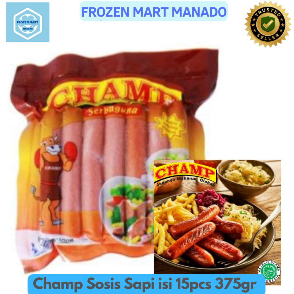 

Champ Sosis Sapi isi 15pcs 375gr - Frozen Mart Manado (Frozen Food Manado)