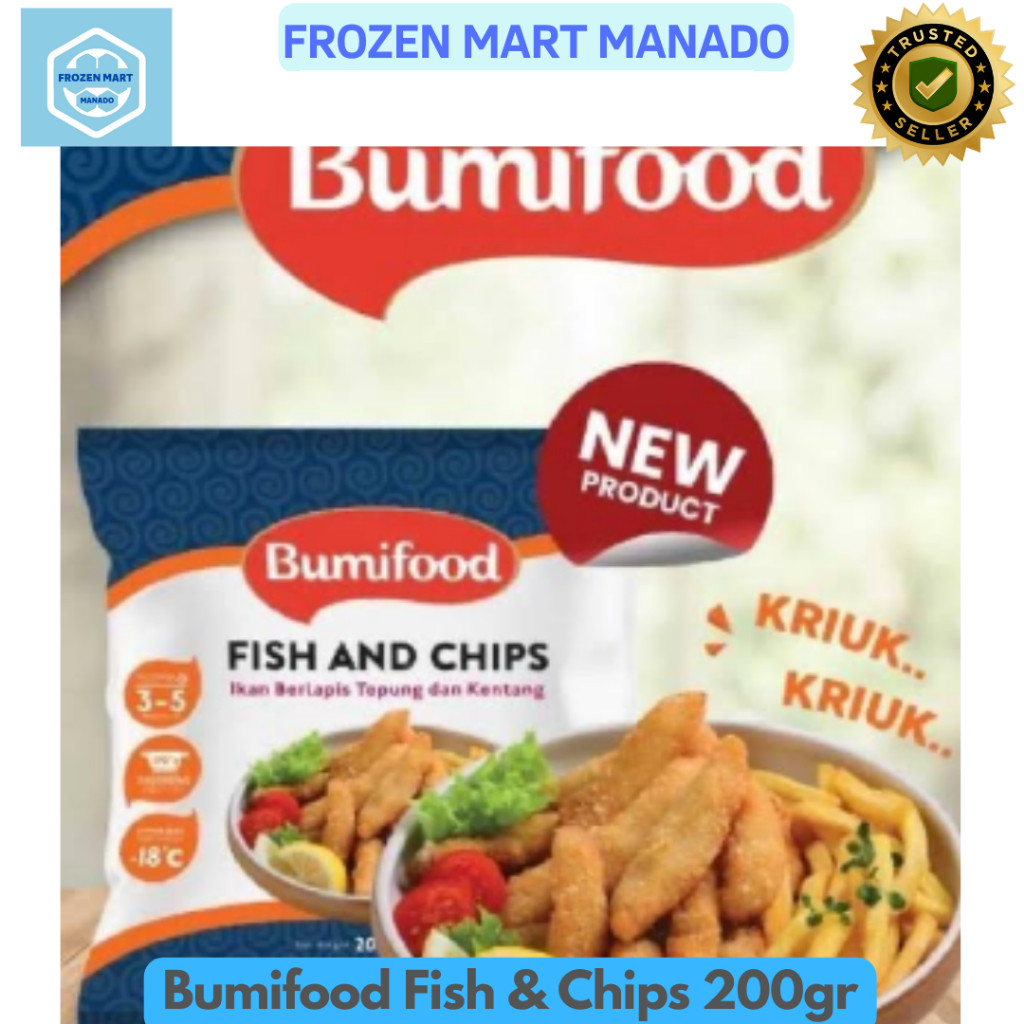 

Bumifood Fish & Chips 200gr - Frozen Mart Manado (Frozen Food Manado)