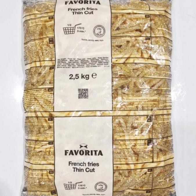 

Mccain Favorita French Fries Thin Cut Kentang Goreng Shoestring 2,5 Kg Original