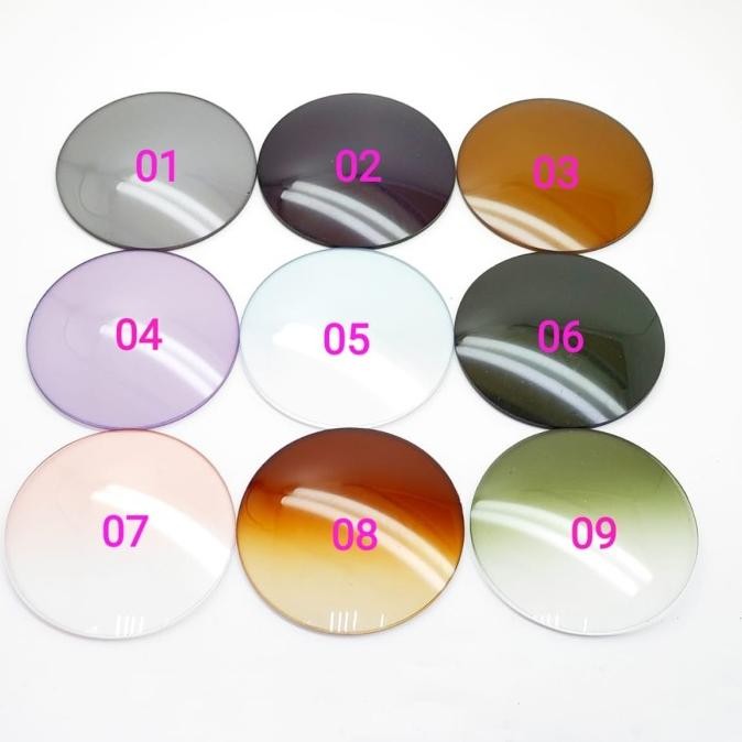 Lensa kacamata progresif warna permanen uv Terlaris