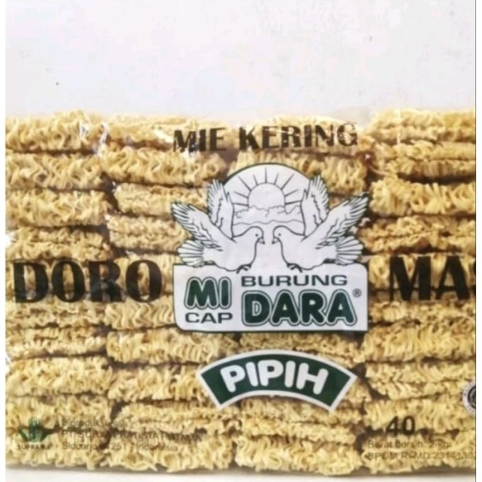 

TERLARIS [KARGO] MIE KERING PIPIH DOROMAS BURUNG DARA 2 KG ISI 40 KEPING 2.25 KG 44 BIJI 1