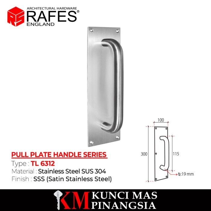 Tarikan Pintu / Pull Plate Handle / 6312 / RAFES ORIGINAL