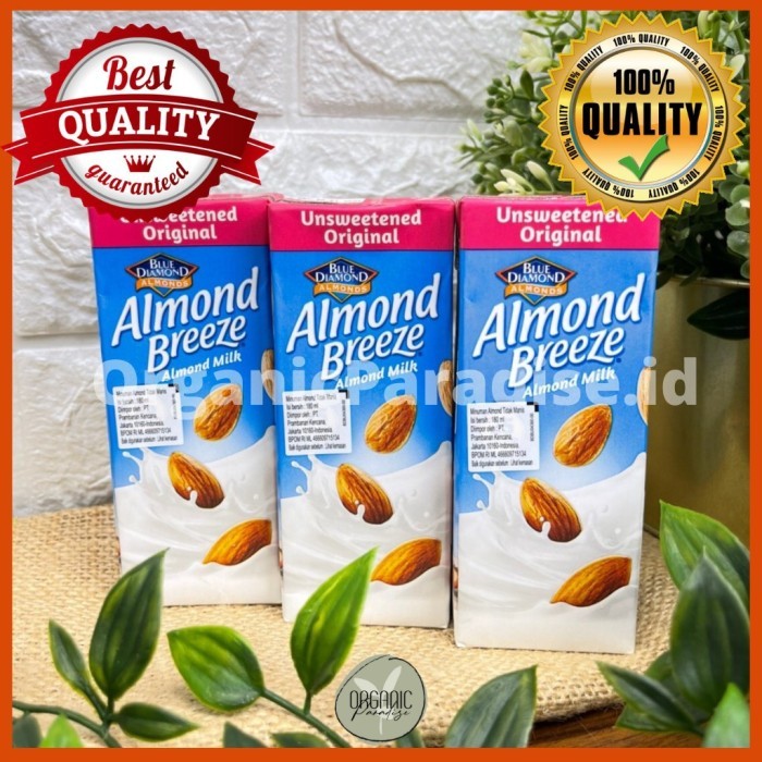 

TERLARIS BLUE DIAMOND ALMOND BREEZE UNSWEETENED ORIGINAL 946 ML / SUSU ALMOND BLUE DIAMOND 946 ML