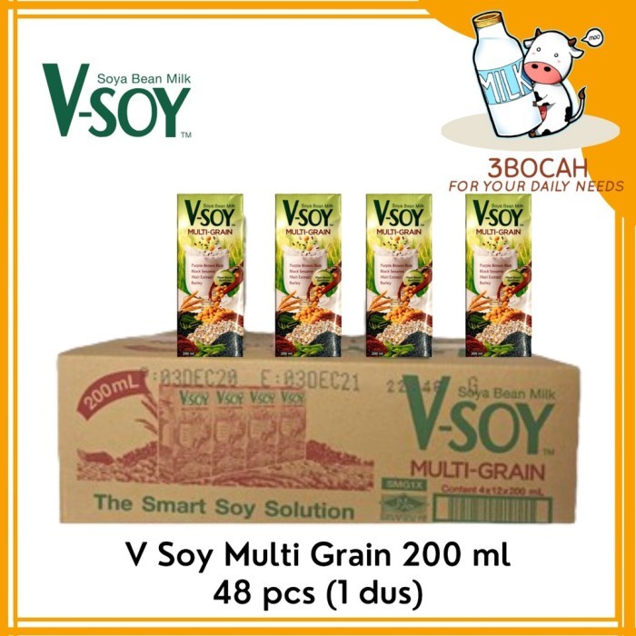 

TERLARIS VSOY MULTIGRAIN 200 ML KARTON V-SOY SUSU KEDELAI 200ML IMPOR PREMIUM MURAH!!! MURAH